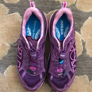 New Women’s Hoka One One Bondi 3 Purple White Running Shoes